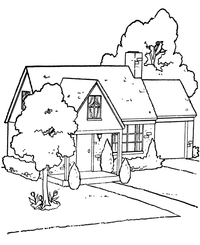 Free Printable House Coloring Pages For Kids