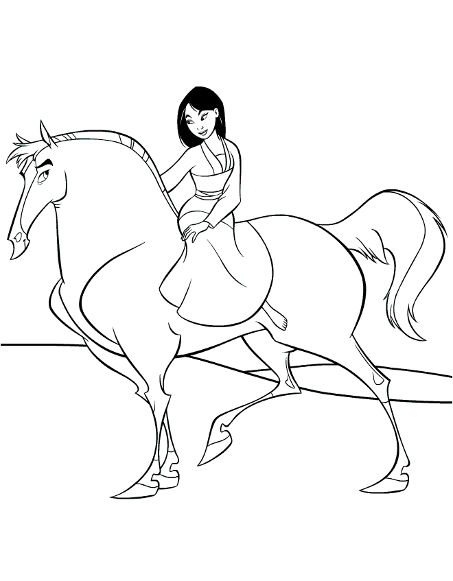 Free Printable Mulan Coloring Pages For Kids