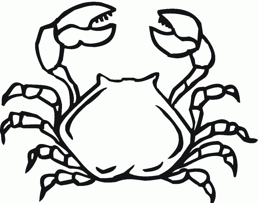 Crab coloring page