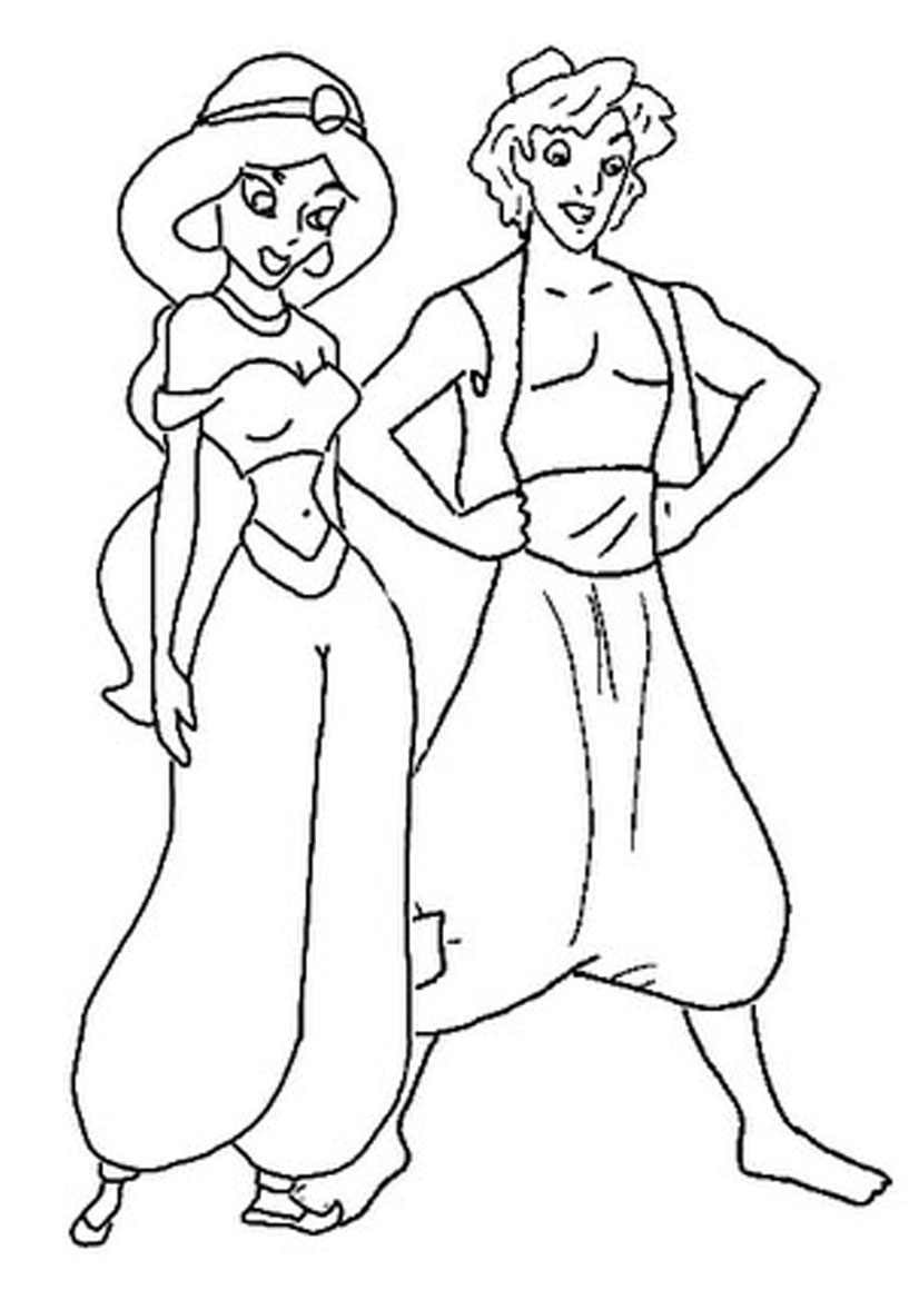 Free Printable Aladdin Coloring Pages For Kids