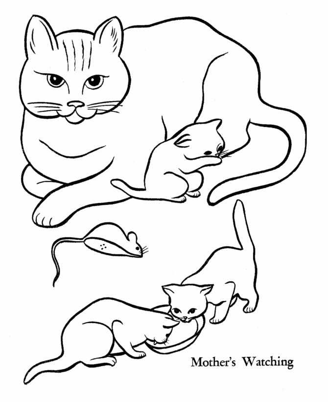 kitty cat free coloring pages - photo #45
