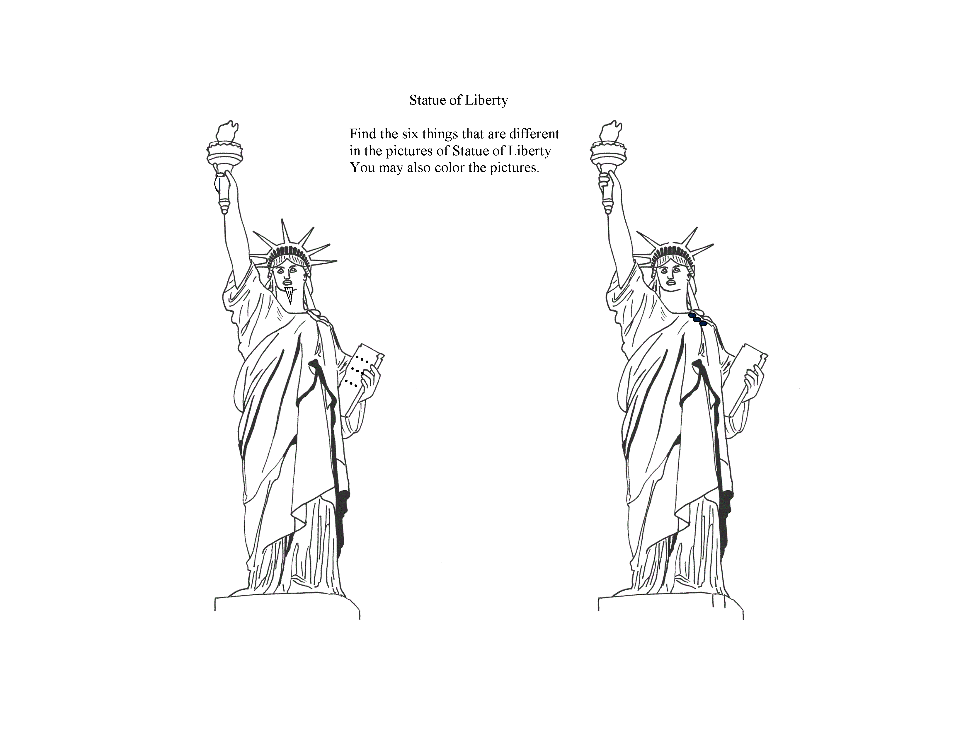 lady liberty coloring pages for kids - photo #20