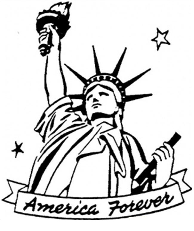lady liberty coloring pages for kids - photo #9