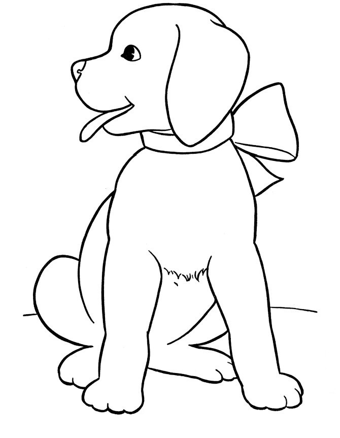 a pic of a dog coloring pages - photo #9