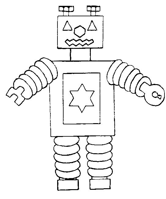 children robots Colouring Pages