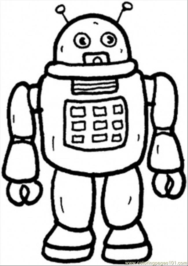 robot Colouring Pages