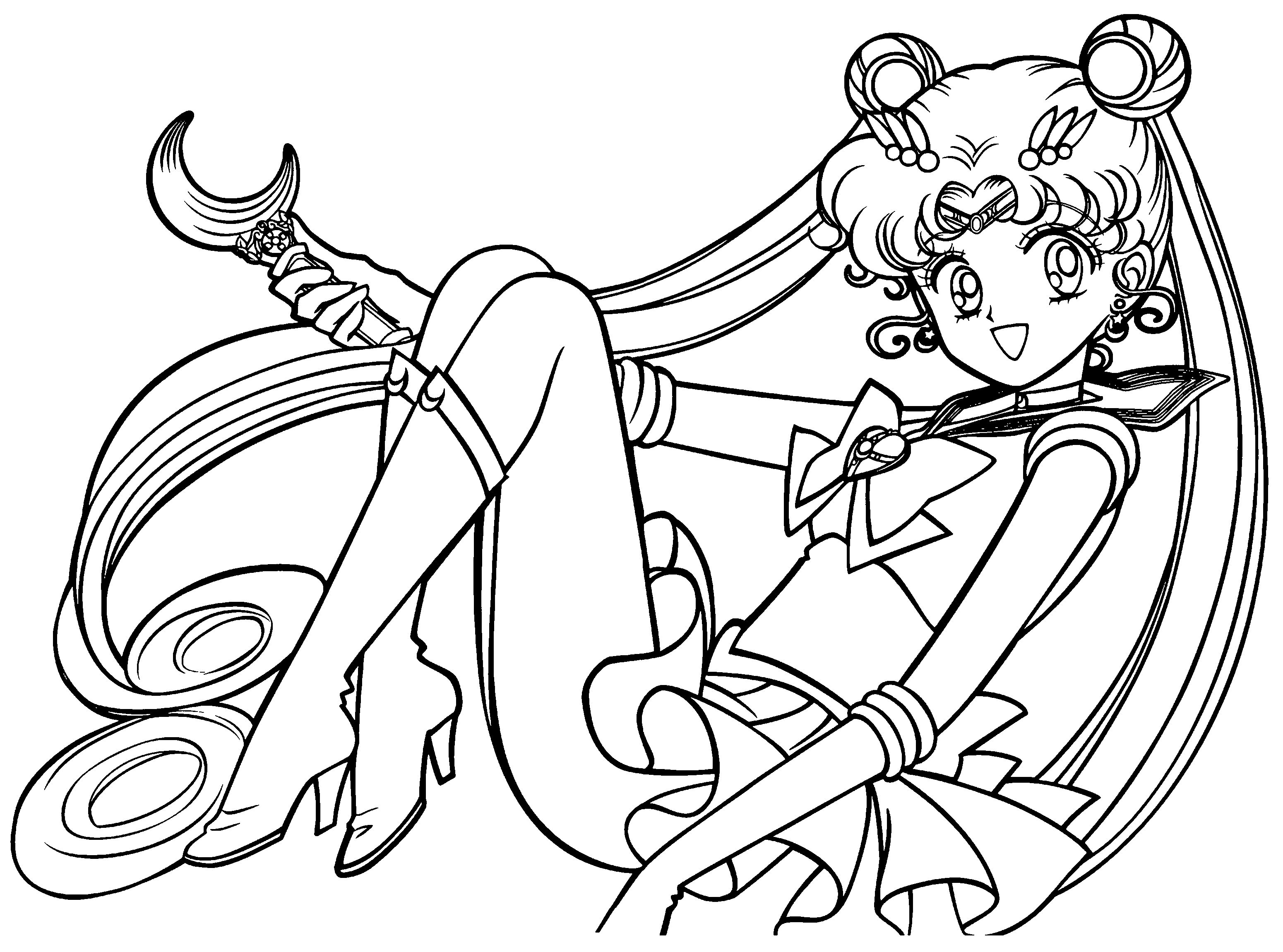 sailor moon group coloring pages - photo #24