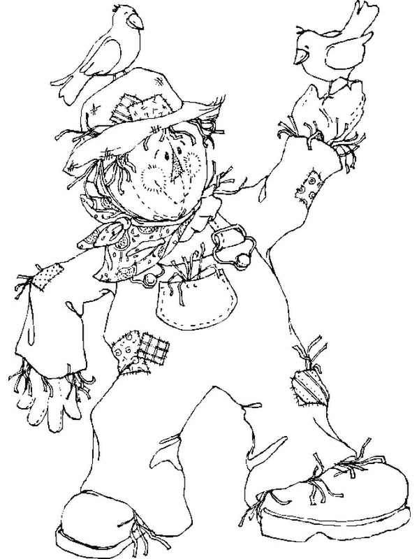 s is for scarecrow coloring pages - photo #7