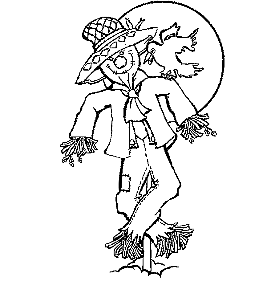 s is for scarecrow coloring pages - photo #4