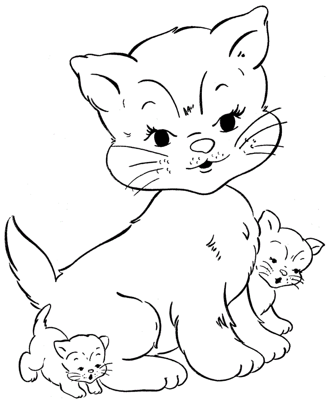 images of cat coloring pages - photo #7
