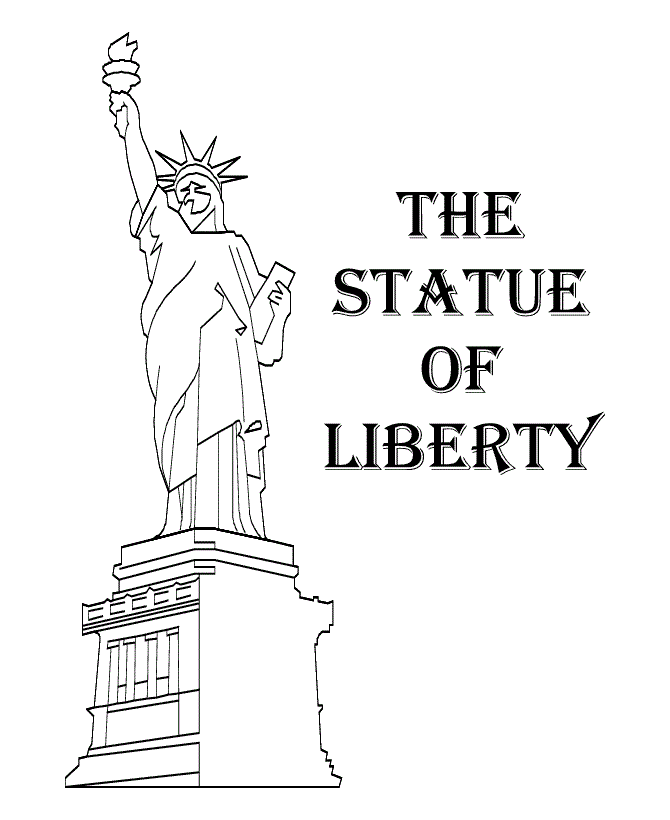 lady liberty coloring pages for kids - photo #6