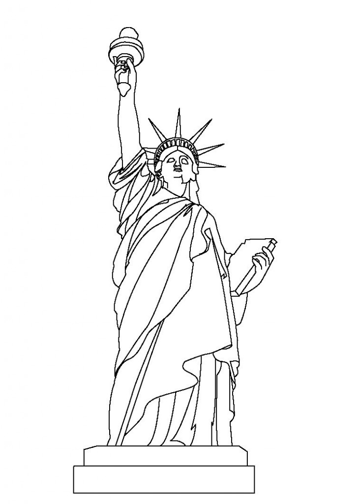 lady liberty coloring pages for kids - photo #17