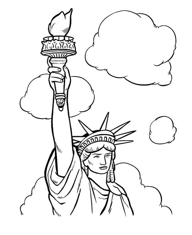 lady liberty coloring pages for kids - photo #18