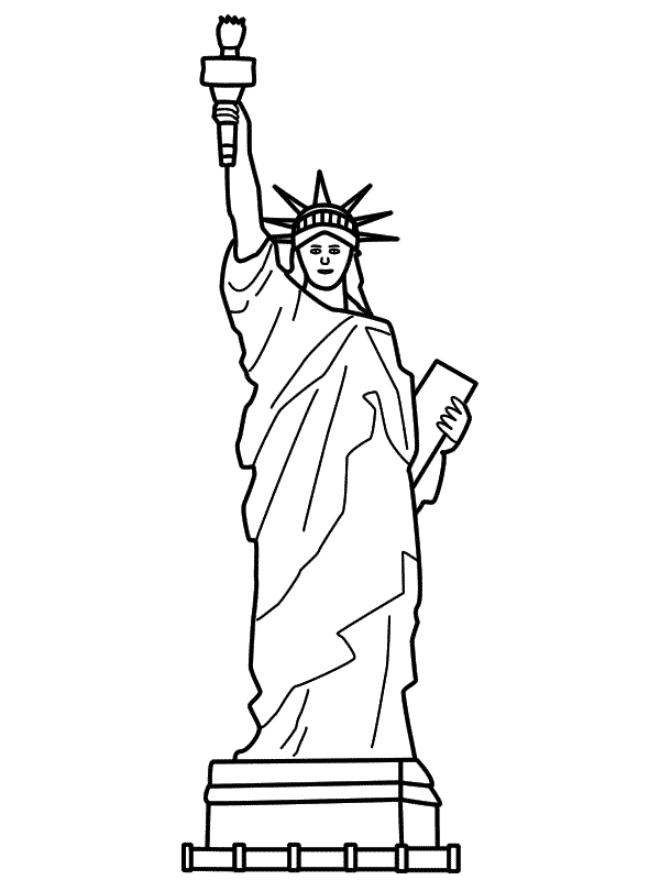 lady liberty coloring pages for kids - photo #7