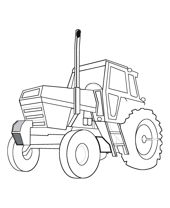 kid coloring tractor pages - photo #8