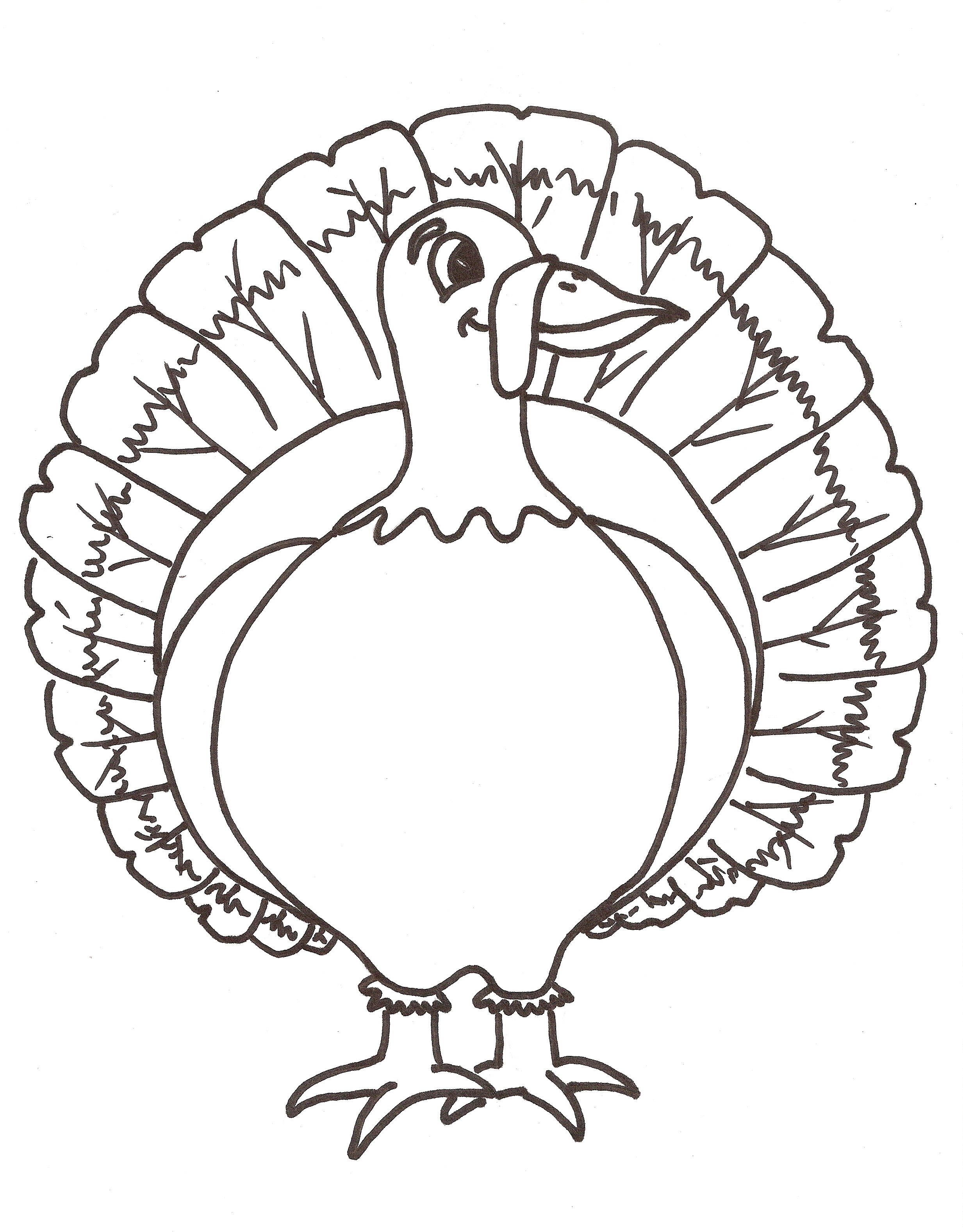 Turkey Feather Coloring Page