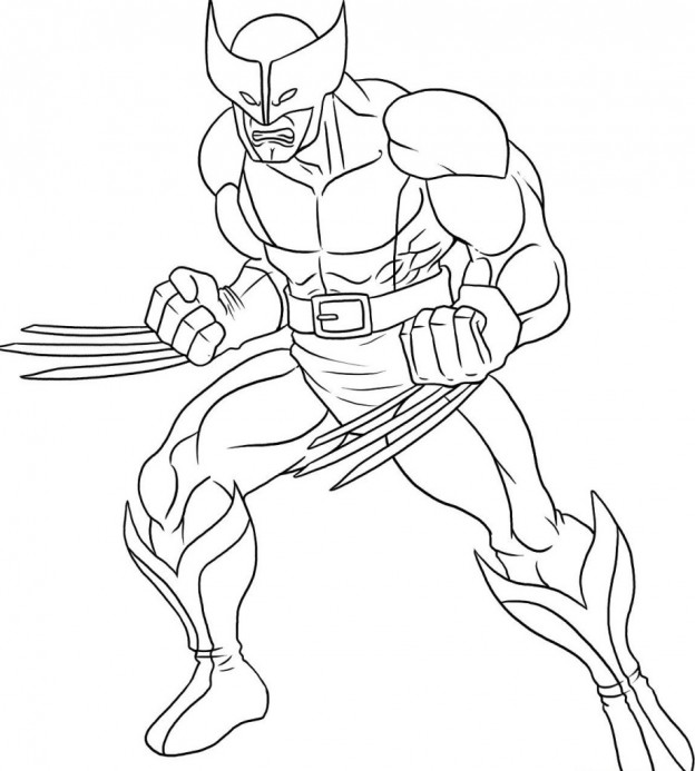 xmen wolverine printable coloring book pages - photo #19
