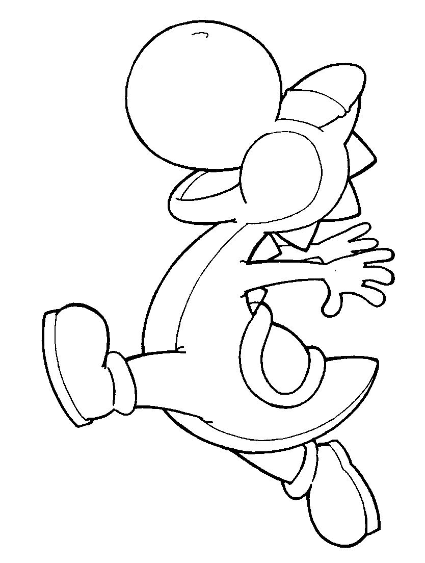 yoshi coloring pages for kids - photo #19