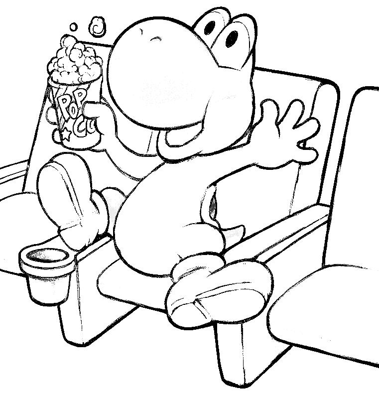 yoshi coloring pages for kids - photo #9