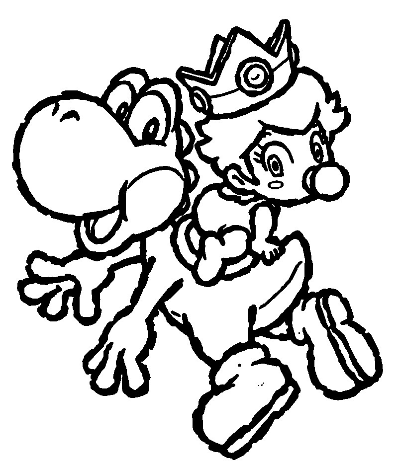 yoshi coloring pages for kids - photo #29