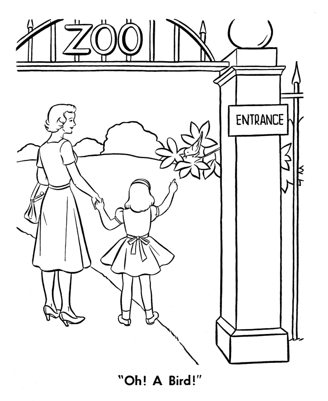 zoo gate coloring pages - photo #10