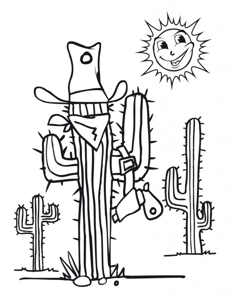 cactus images coloring pages - photo #24