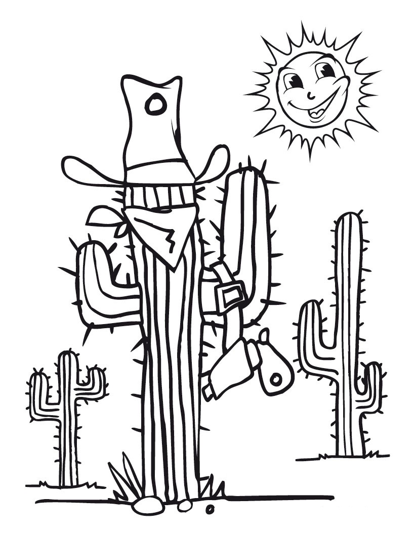 Free Printable Cactus Coloring Pages For Kids
