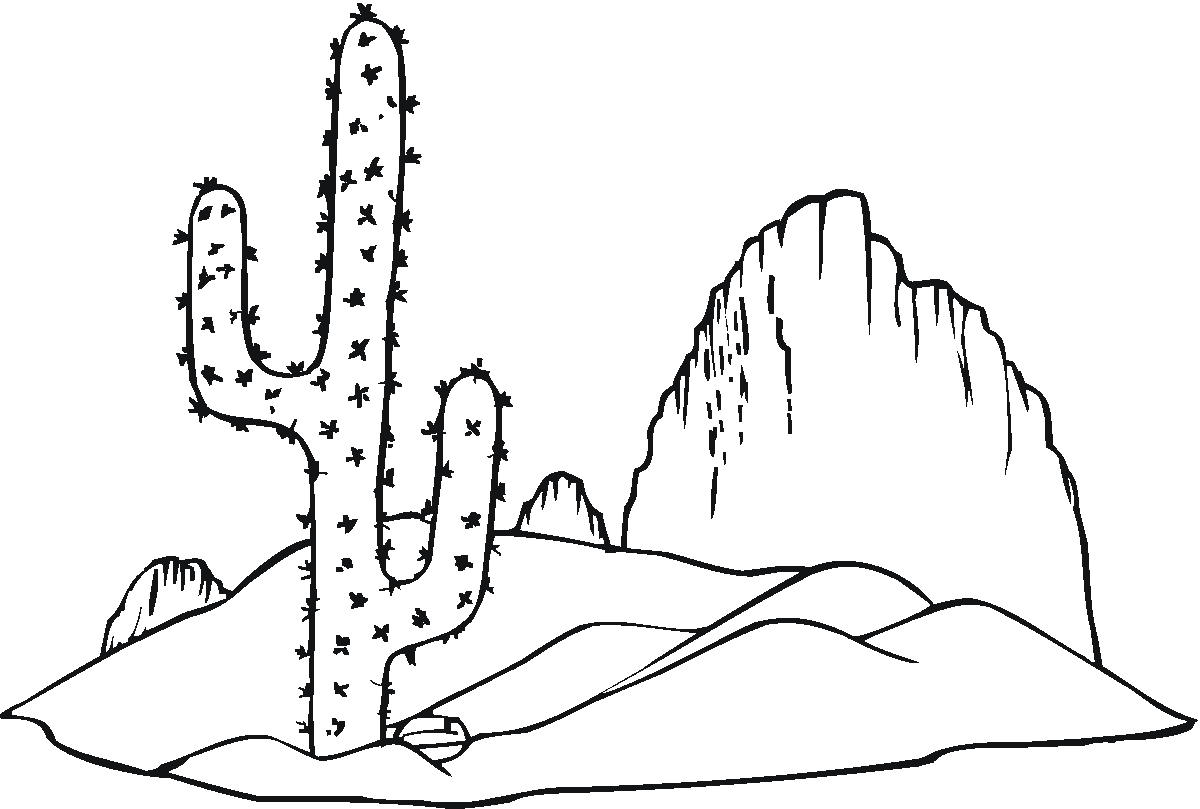 free black and white cactus clipart - photo #45