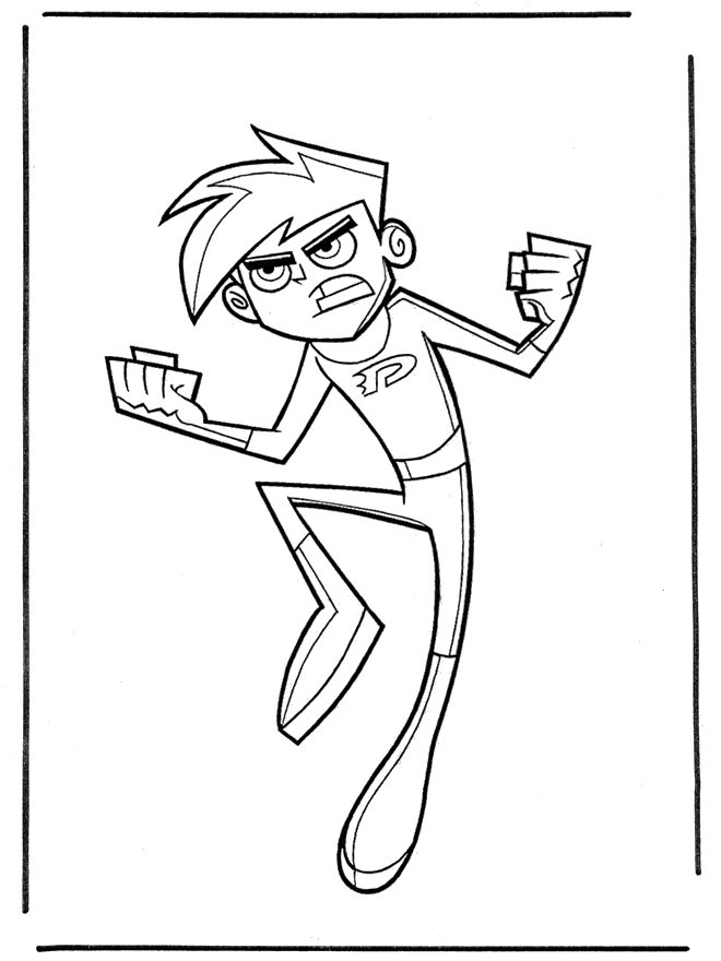 danny phantom coloring pages online - photo #2