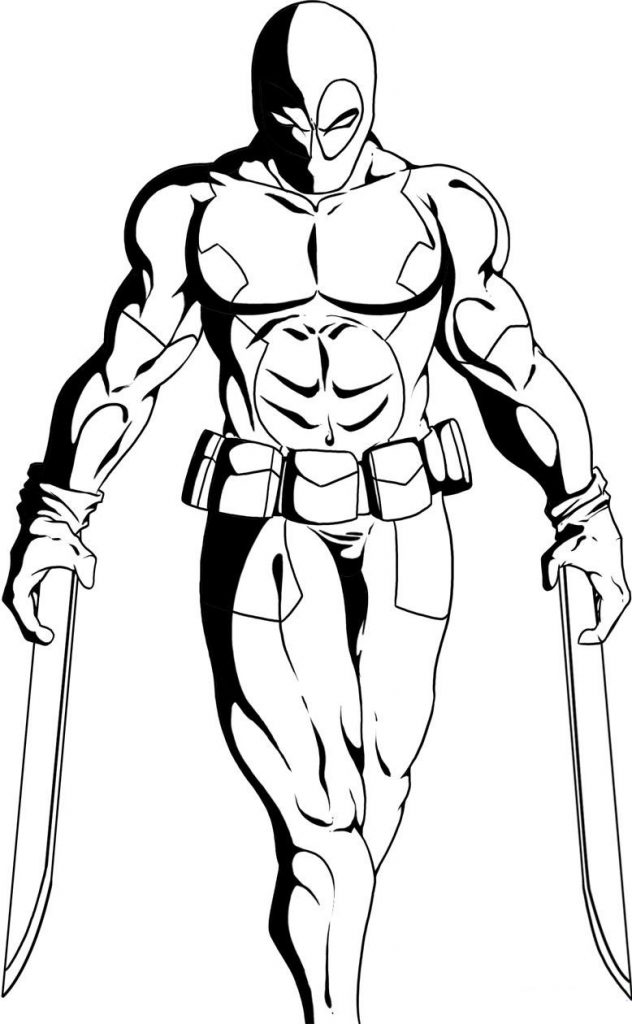images of deadpool coloring pages - photo #2