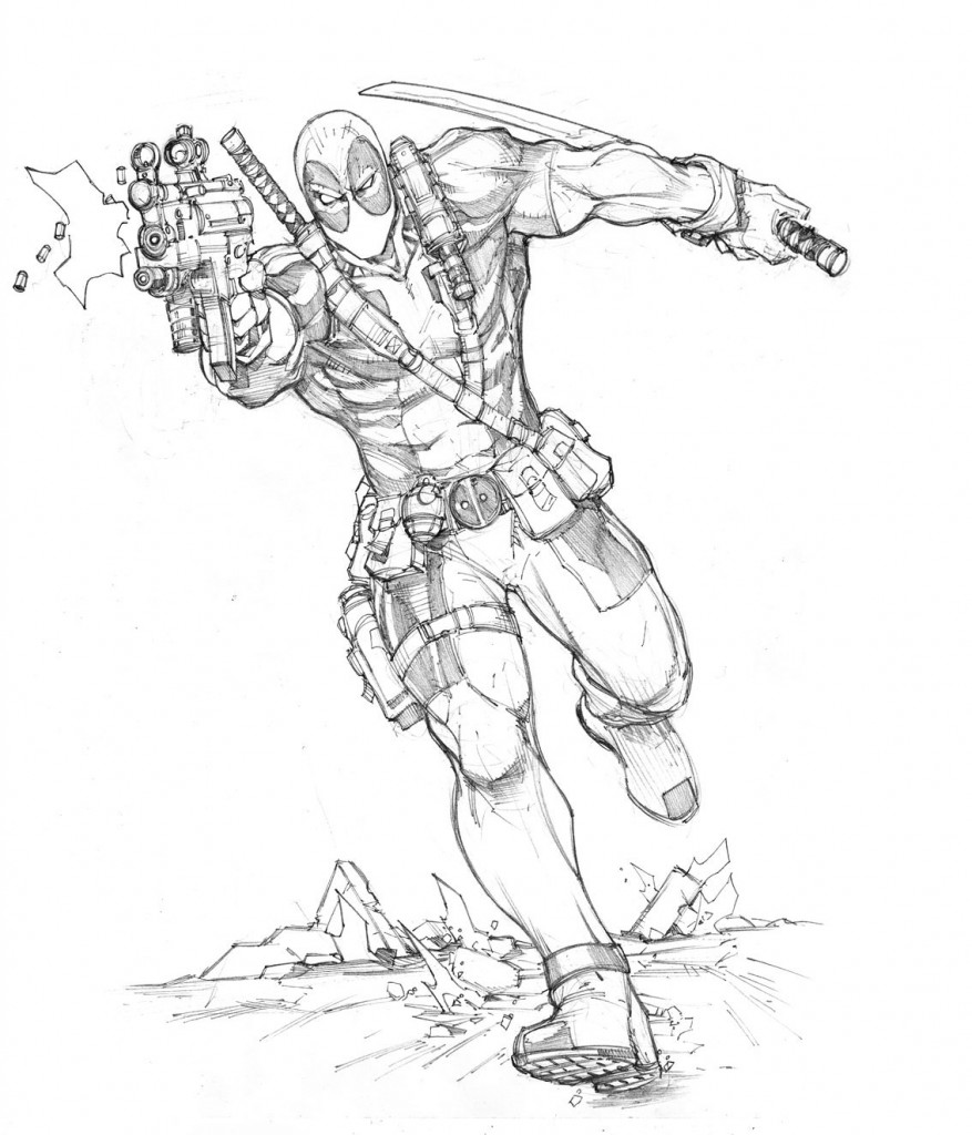 images of deadpool coloring pages - photo #36