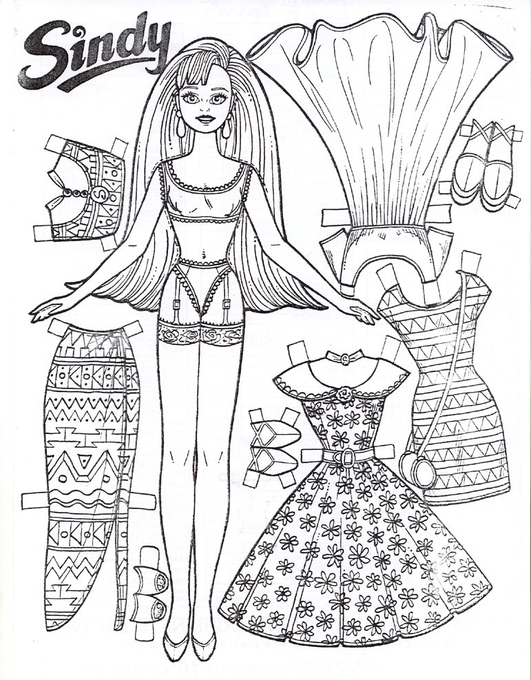paper dolls printable coloring pages - photo #7