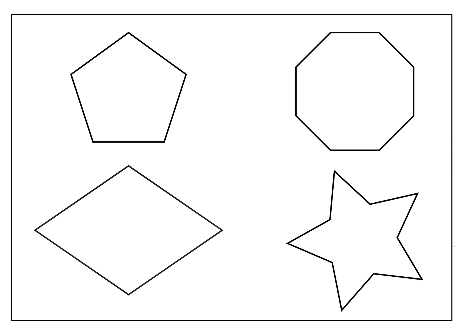 shapes coloring pages printable free - photo #7