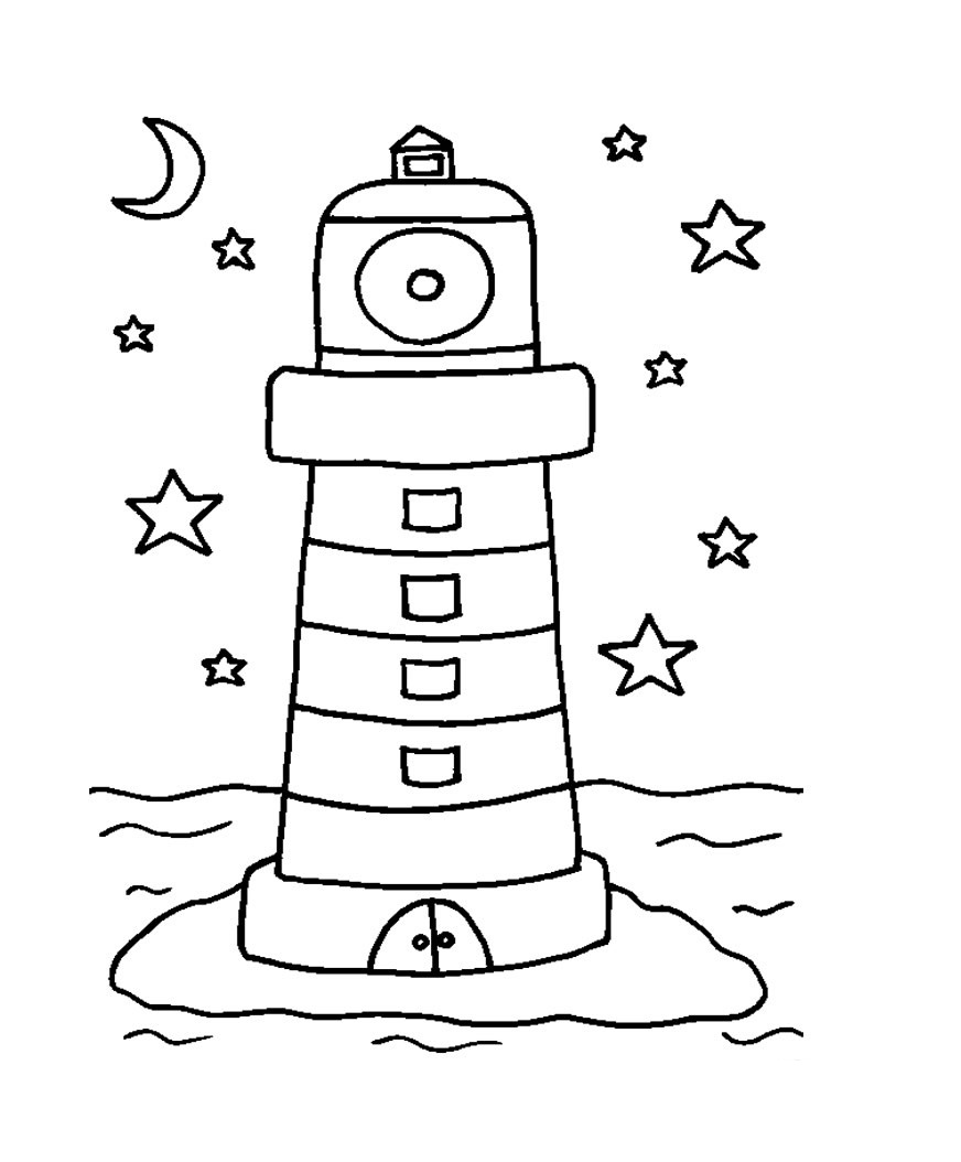 Coastal Lighthouse Coloring Pages For Adults Coloring Pages