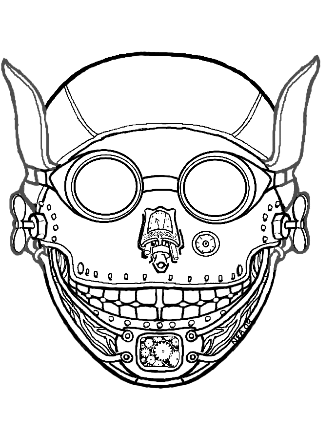 printable halloween masks coloring pages - photo #25