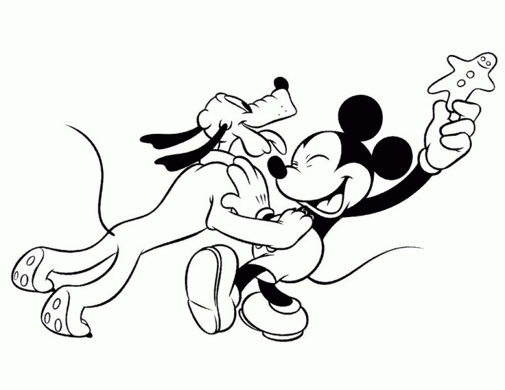 mickey and pluto coloring pages - photo #4