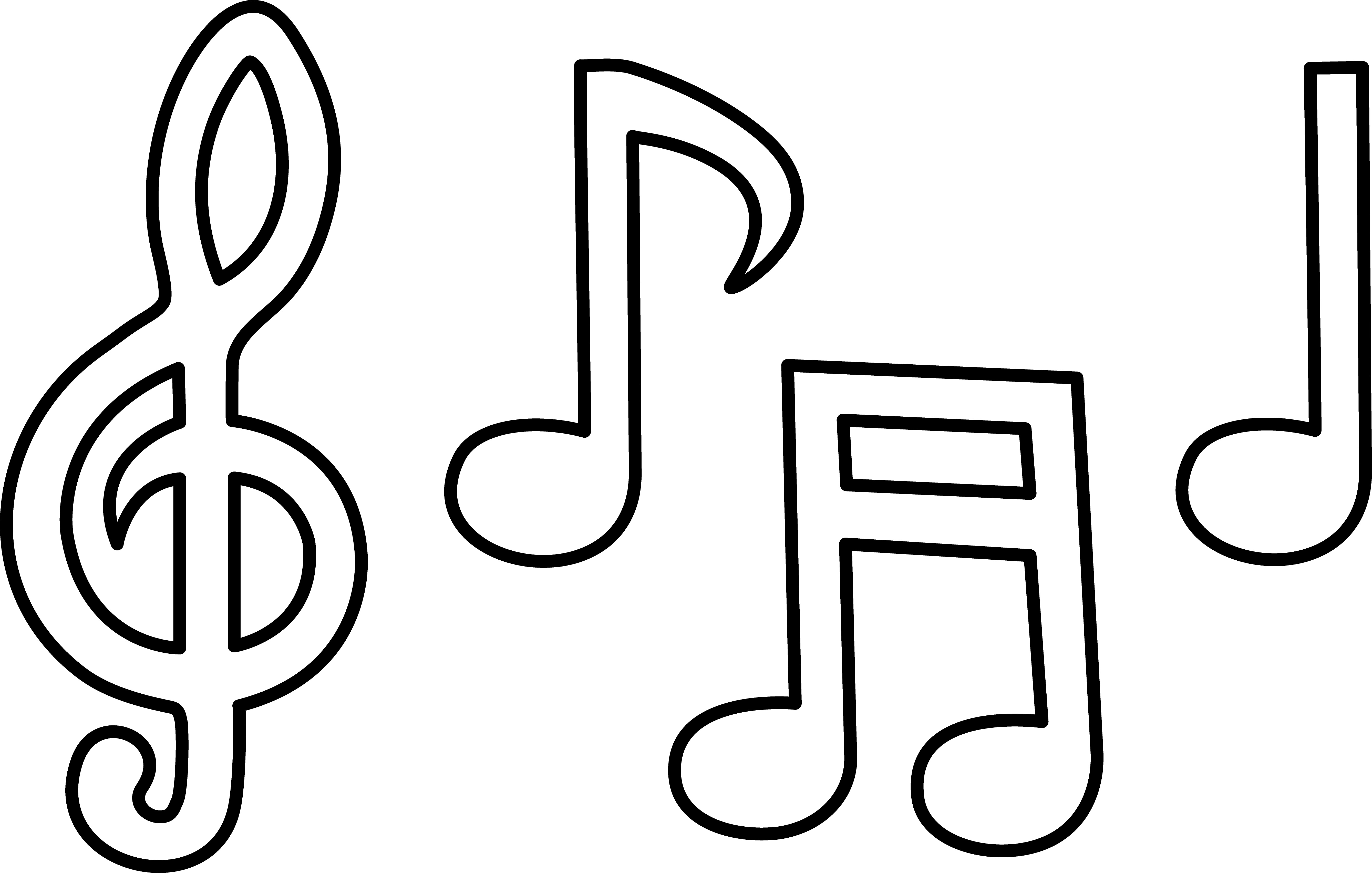 Music Notes Coloring Pages Preschoolers