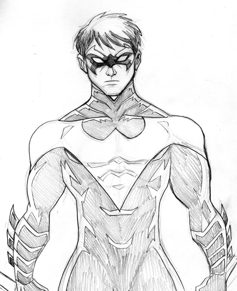 dc comics nightwing coloring pages - photo #1