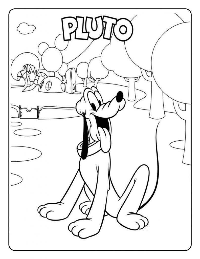 pluto christmas coloring pages - photo #14
