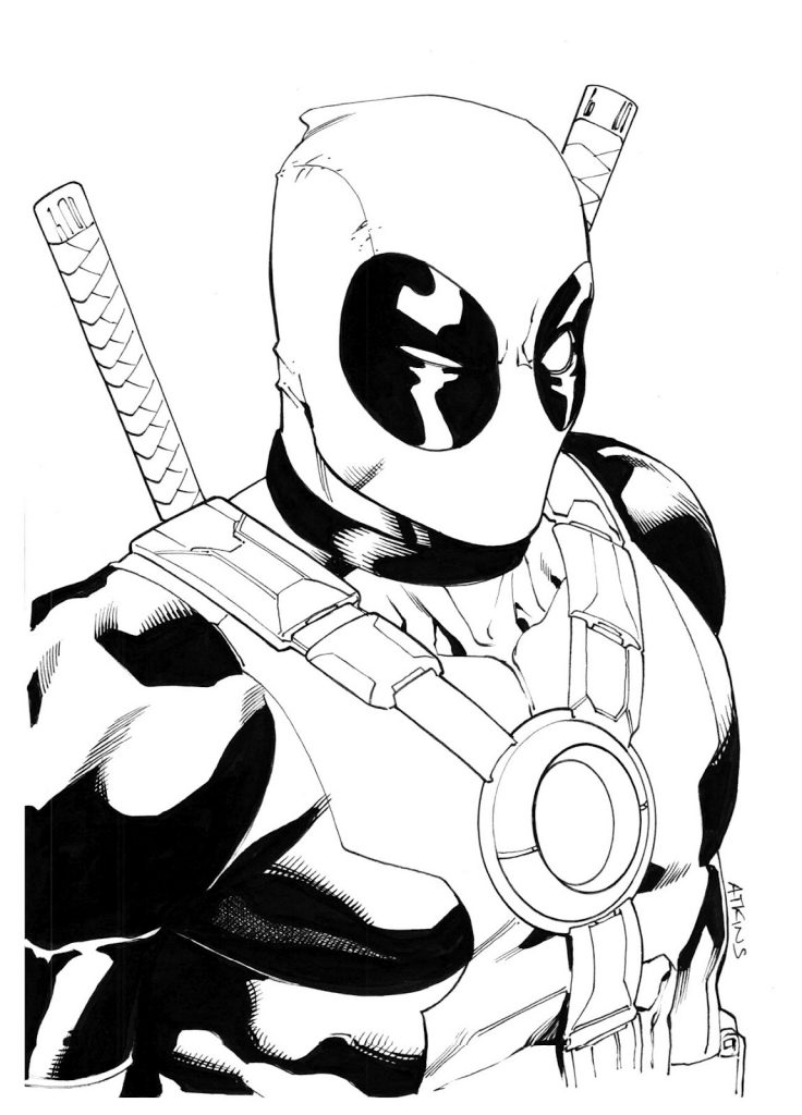images of deadpool coloring pages - photo #10