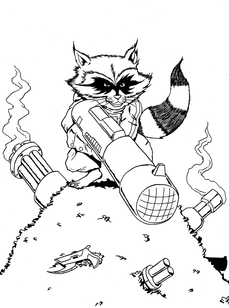 racoon in a tree coloring pages - photo #23