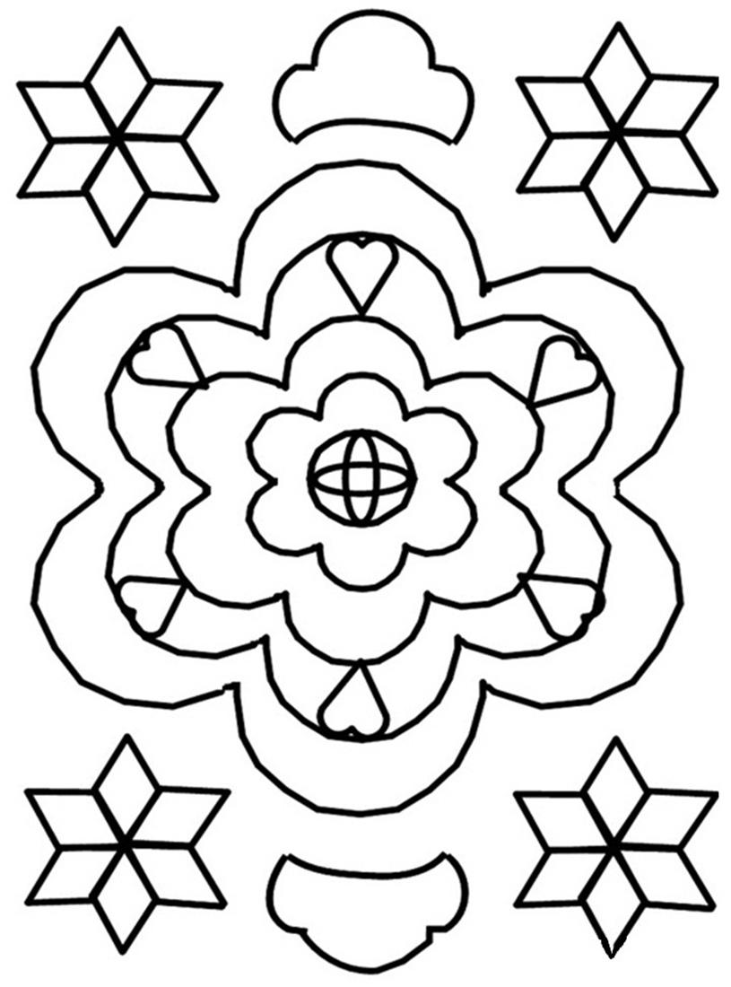 rangoli designs for coloring pages - photo #17