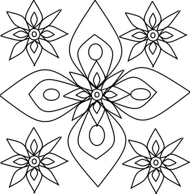 rangoli coloring pages for diwali rangoli - photo #26