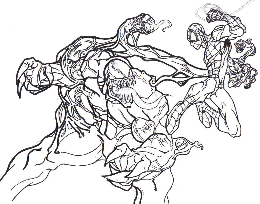 dark avengers venom coloring pages - photo #10