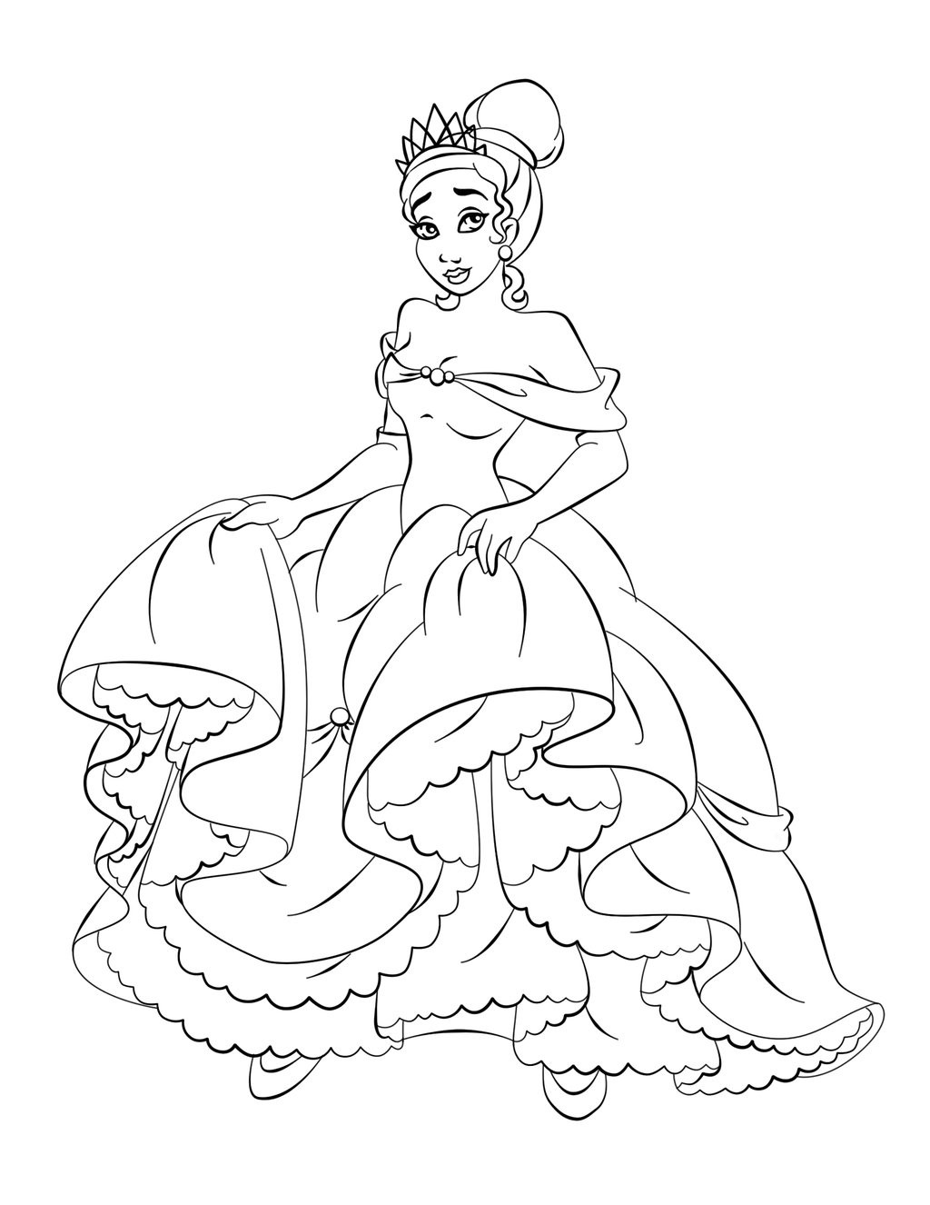 free-printable-princess-tiana-coloring-pages-for-kids