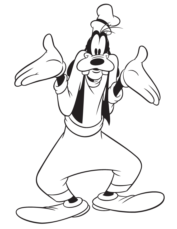 Goofy Free Colouring Pages