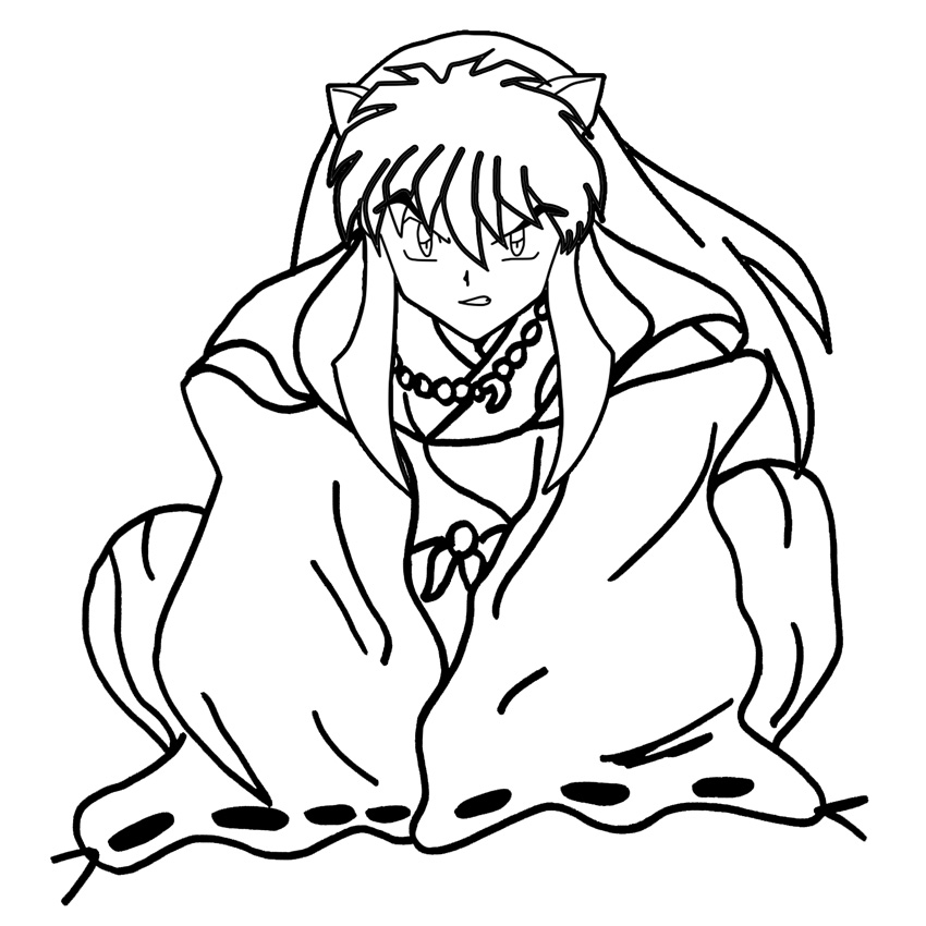 kagome higurashi coloring pages - photo #3