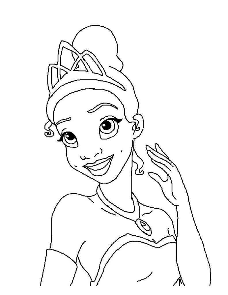 Free Printable Princess Tiana Coloring Pages For Kids