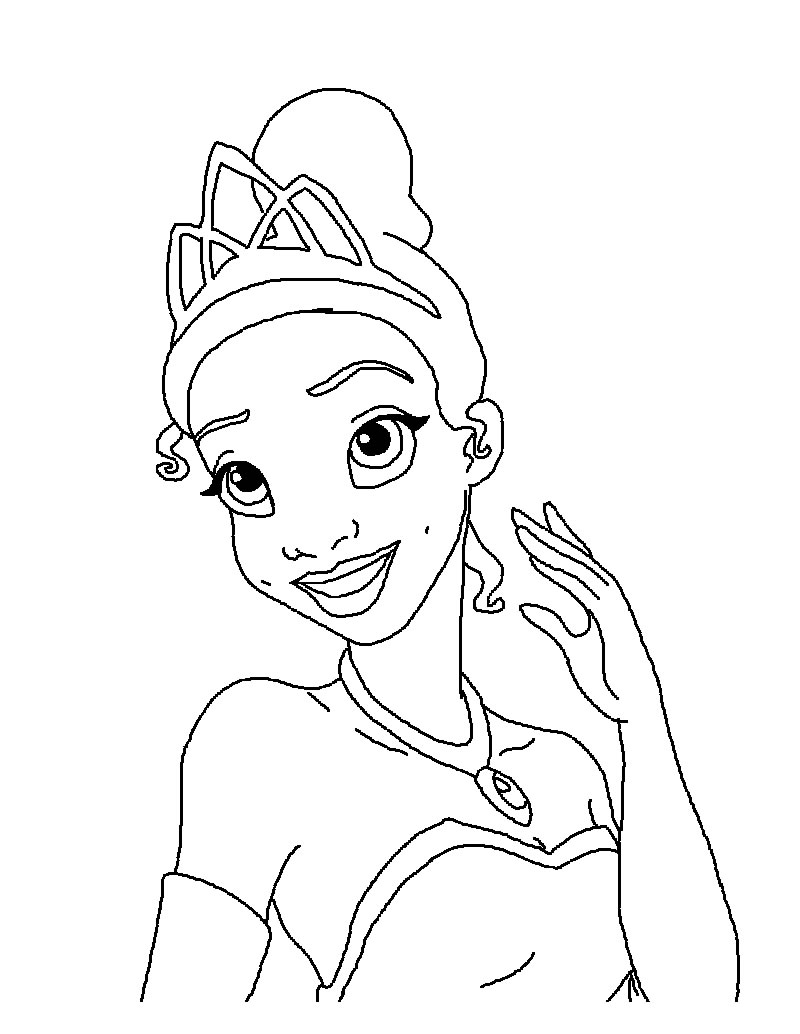 Princess Tiana Coloring Page