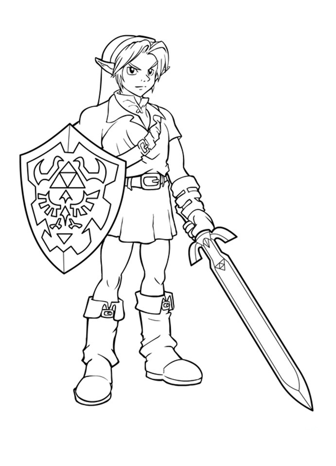 zelda link coloring pages - photo #1